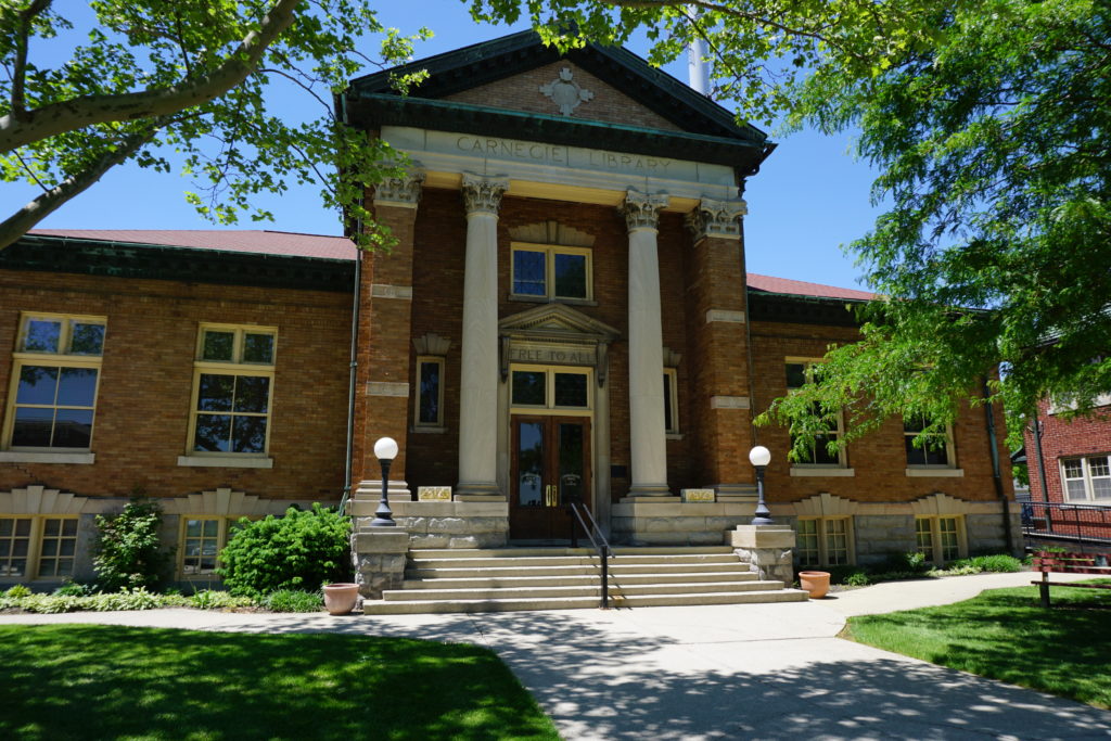 Delaware County Commissioners Building which was formerly the Delaware Library